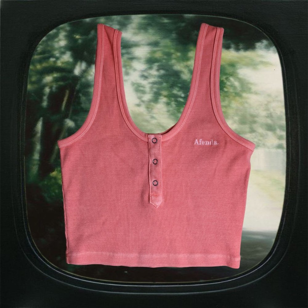Afends tank top light washed coral